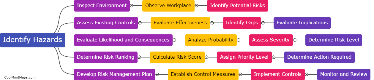 What are the steps in the risk assessment process?
