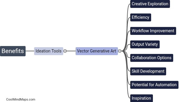 What are the benefits of using tools for ideation in vector generative art?