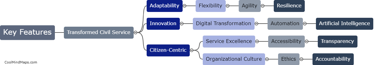 What are the key features of the transformed civil service?