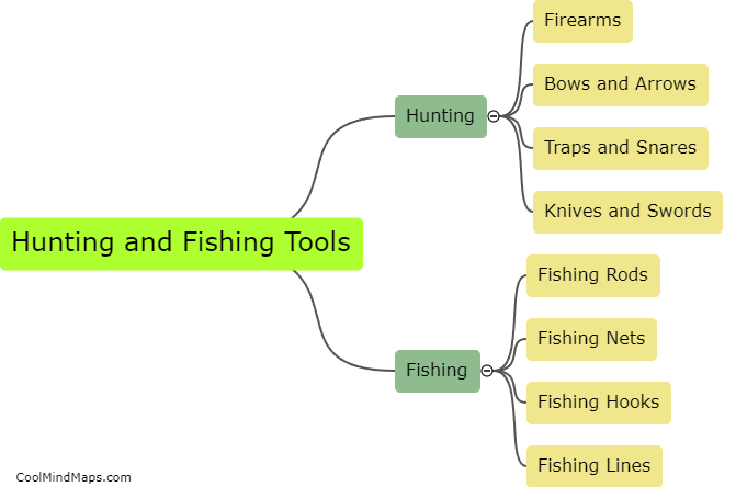 What are some common tools used for hunting and fishing?