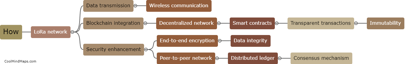 How can the LoRa network be used with blockchain?